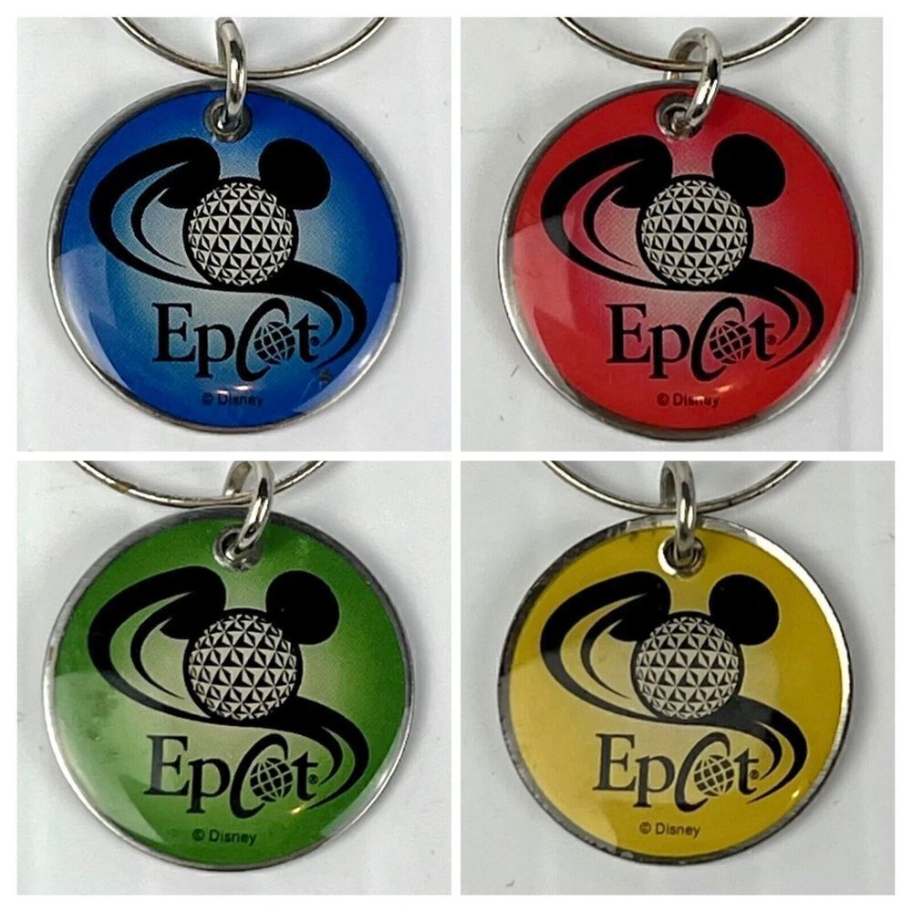 Epcot Wine Glass Markers Set Of 4 Charms Disney DRINK MARKERS